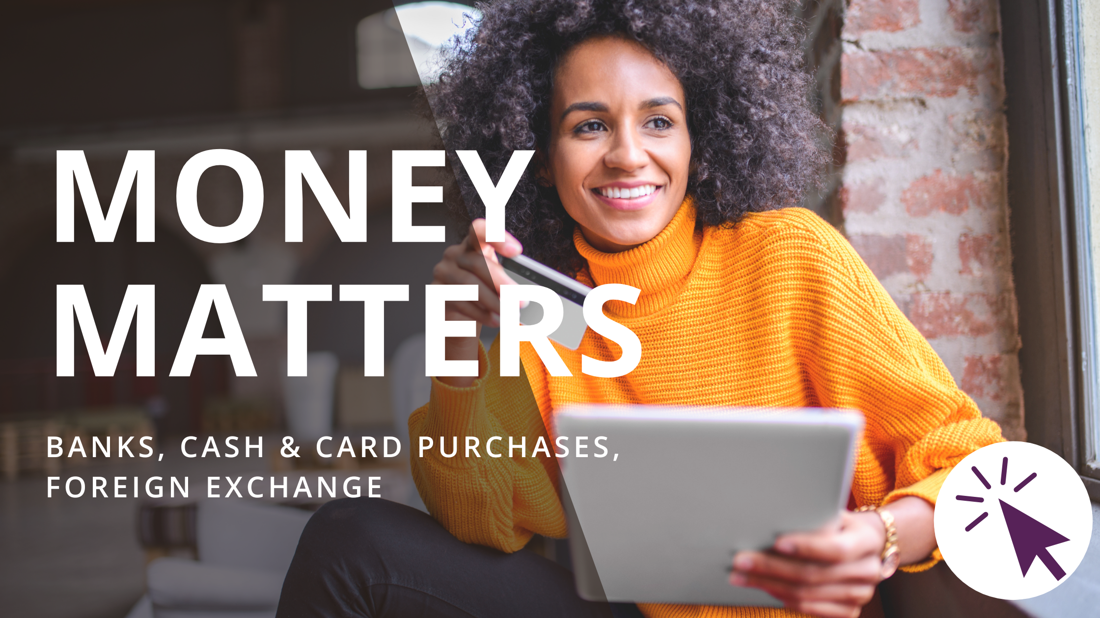 Money Matters- settling in Australia, woman doing finances - Claymore Thistle